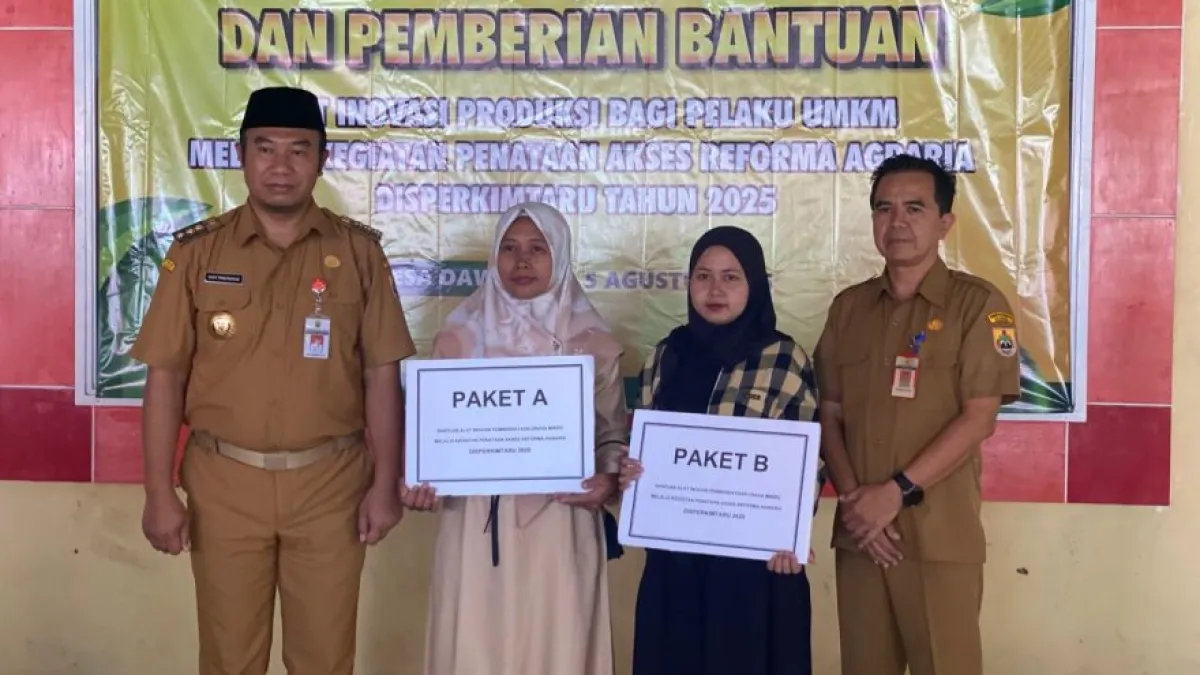 Sosialisasi dan Pemberian Bantuan Alat Inovasi Produksi bagi Pelaku UMKM Melalui Kegiatan Penataan Akses Reforma Agraria Disperkimtaru Tahun 2025
