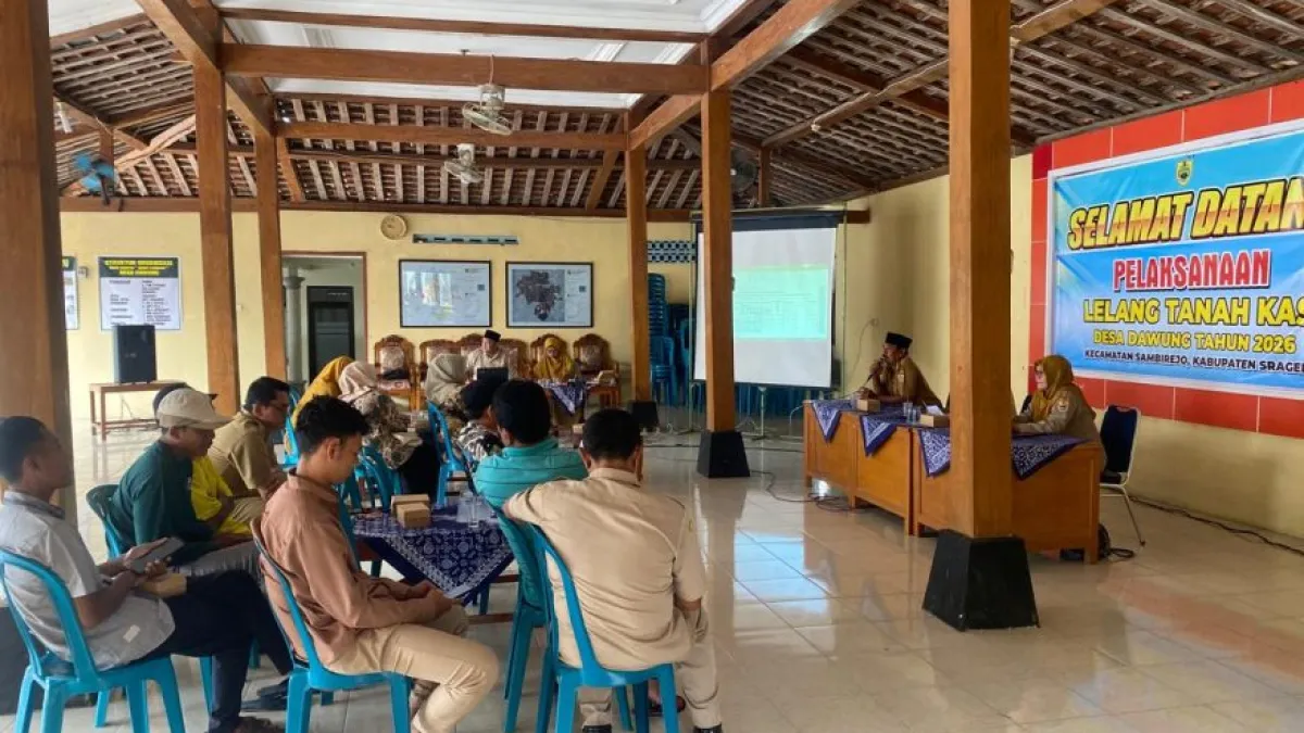 Pelaksanaan Lelang Tanah Kas Desa Dawung Tahun 2026