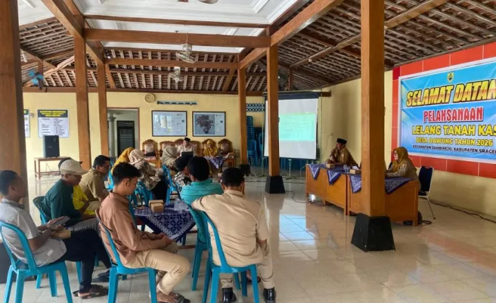 Pelaksanaan Lelang Tanah Kas Desa Dawung Tahun 2026