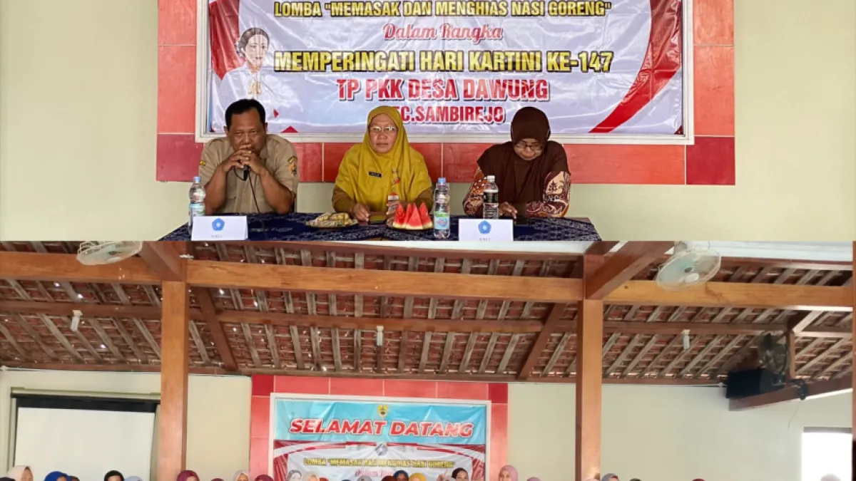 Lomba Memasak dan Menghias Nasi Goreng Meriahkan Peringatan Hari Kartini ke-147 di Desa Dawung kecamatan sambirejo